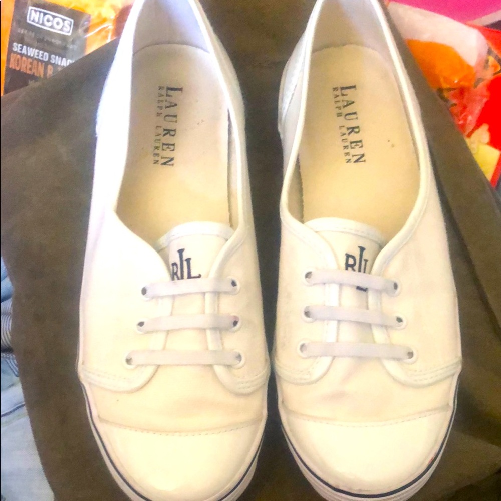 Ralph Lauren Women's Classic White Sneakers
